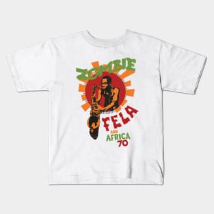 Fela Kuti's 'Zombie' Album Tribute: Psychedelic Afrobeat Illustration Kids T-Shirt